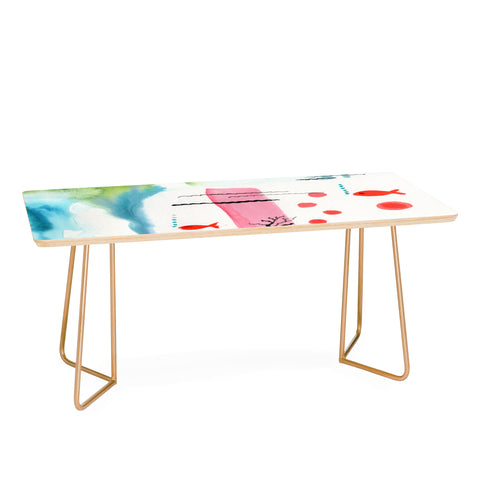 Ginette Fine Art Bubble Gum Tropics Coffee Table