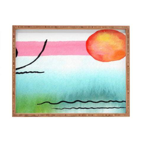 Ginette Fine Art Bubble Gum Tropics Rectangular Tray