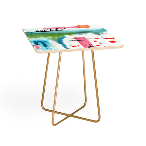 Ginette Fine Art Bubble Gum Tropics Side Table