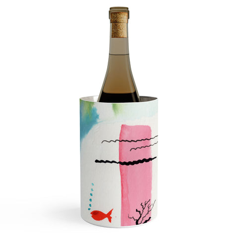 Ginette Fine Art Bubble Gum Tropics Wine Chiller