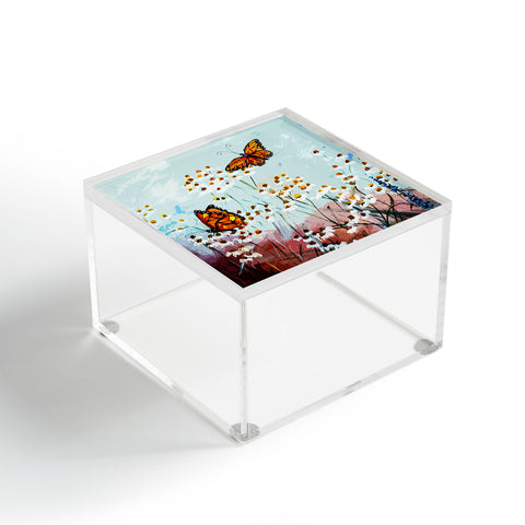 Ginette Fine Art Butterflies In Chamomile 1 Acrylic Box