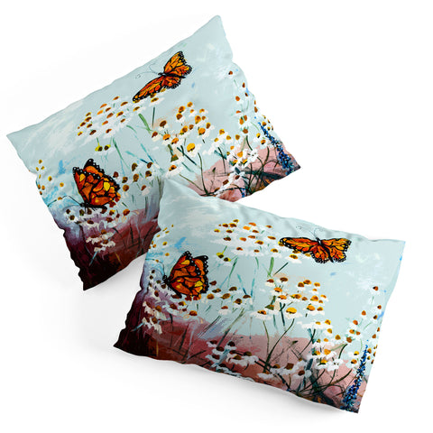 Ginette Fine Art Butterflies In Chamomile 1 Pillow Shams