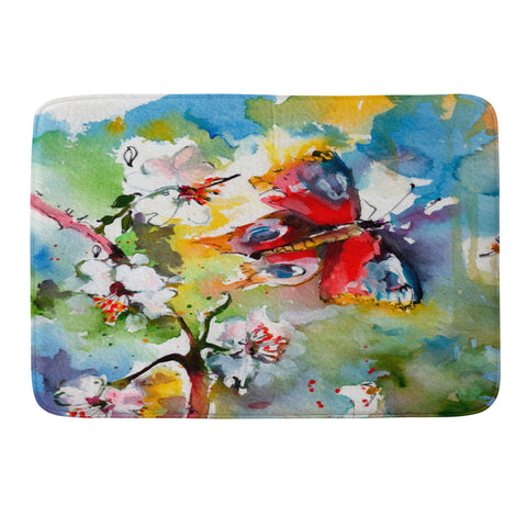 Ginette Fine Art Butterfly Flutter By Memory Foam Bath Mat