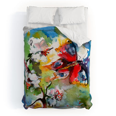 Ginette Fine Art Butterfly Flutter By Comforter