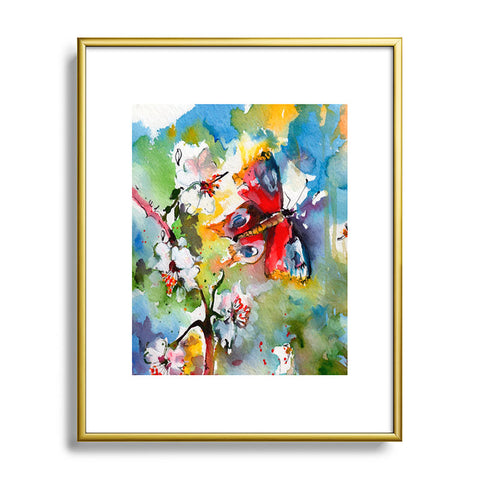 Ginette Fine Art Butterfly Flutter By Metal Framed Art Print