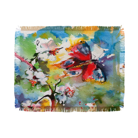 Ginette Fine Art Butterfly Flutter By Throw Blanket