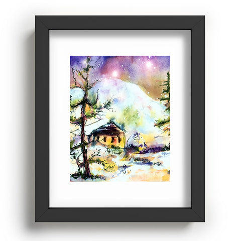 Ginette Fine Art Cabin In The Snow Recessed Framing Rectangle