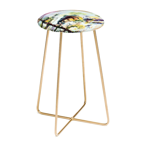 Ginette Fine Art Cabin In The Snow Counter Stool