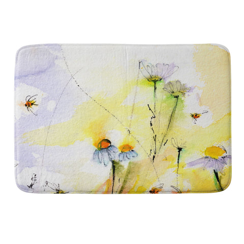 Ginette Fine Art Chamomile Song Memory Foam Bath Mat