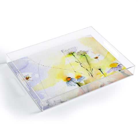 Ginette Fine Art Chamomile Song Acrylic Tray