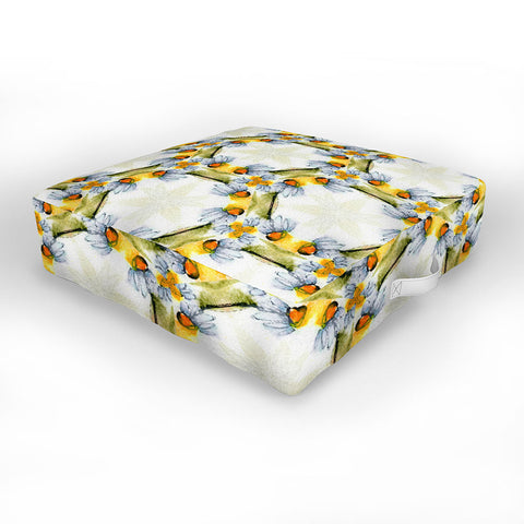 Ginette Fine Art Chamomile Song Outdoor Floor Cushion