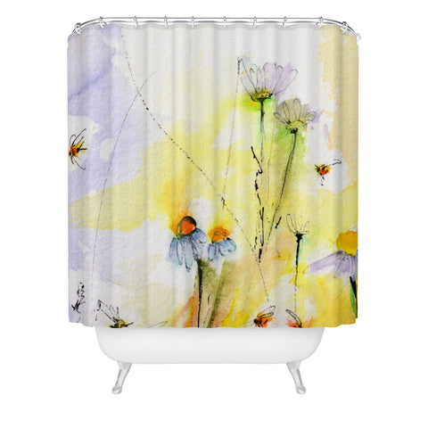 Ginette Fine Art Chamomile Song Shower Curtain