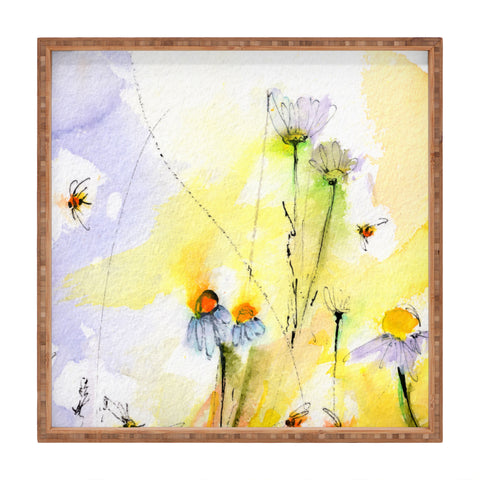 Ginette Fine Art Chamomile Song Square Tray