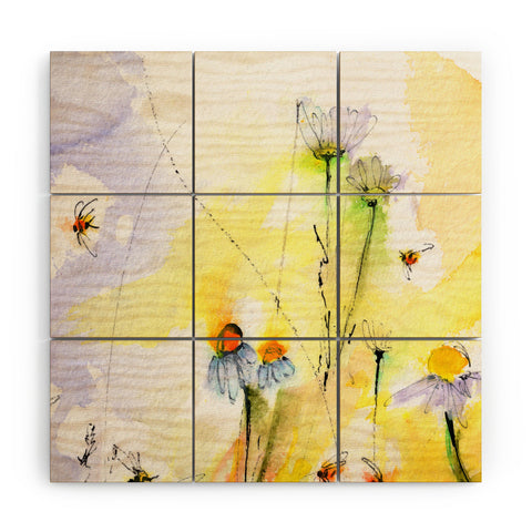 Ginette Fine Art Chamomile Song Wood Wall Mural