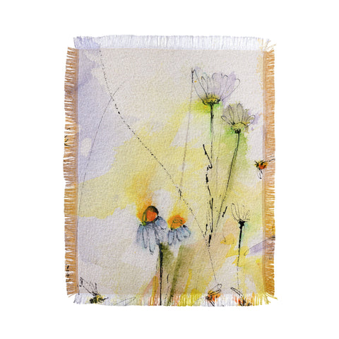 Ginette Fine Art Chamomile Song Throw Blanket