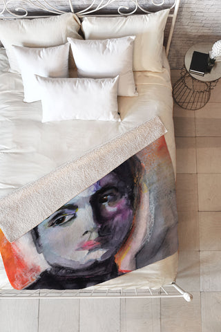 Ginette Fine Art Charles Boyer The Way I See Him 1 Fleece Throw Blanket