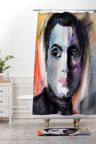 Ginette Fine Art Charles Boyer The Way I See Him 1 Shower Curtain And Mat