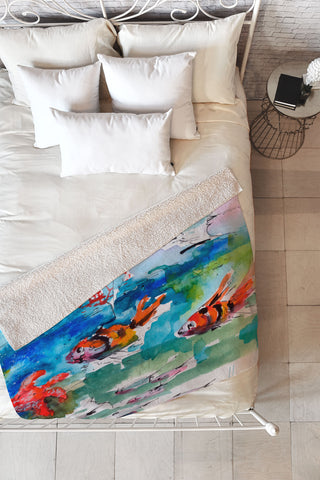 Ginette Fine Art Clownfish Fleece Throw Blanket