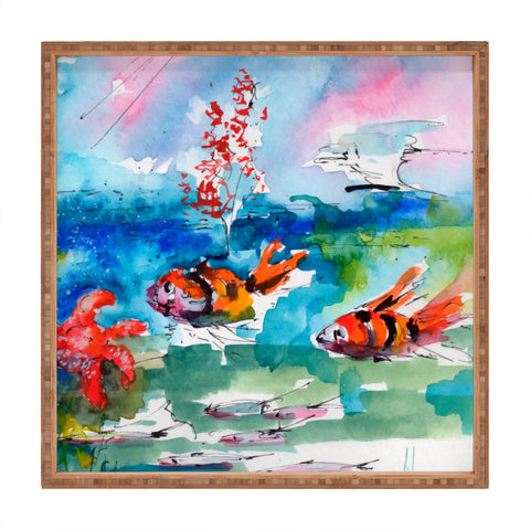 Ginette Fine Art Clownfish Square Tray