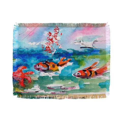 Ginette Fine Art Clownfish Throw Blanket
