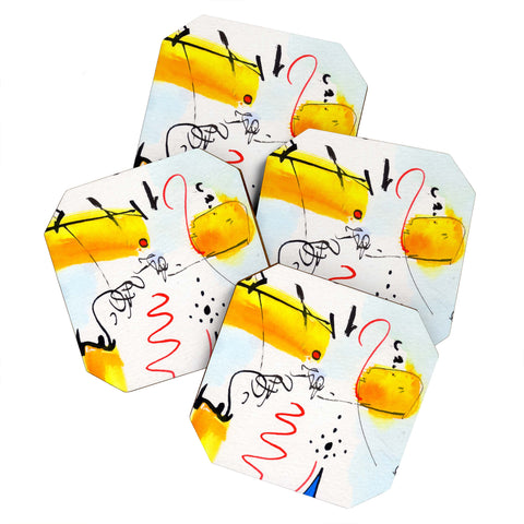 Ginette Fine Art Community Gathering Coaster Set