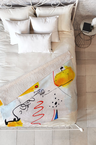 Ginette Fine Art Community Gathering Fleece Throw Blanket