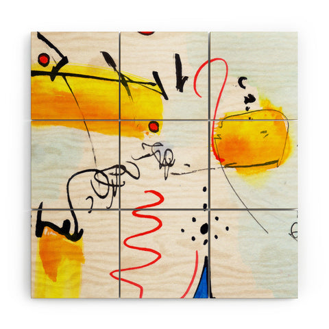 Ginette Fine Art Community Gathering Wood Wall Mural