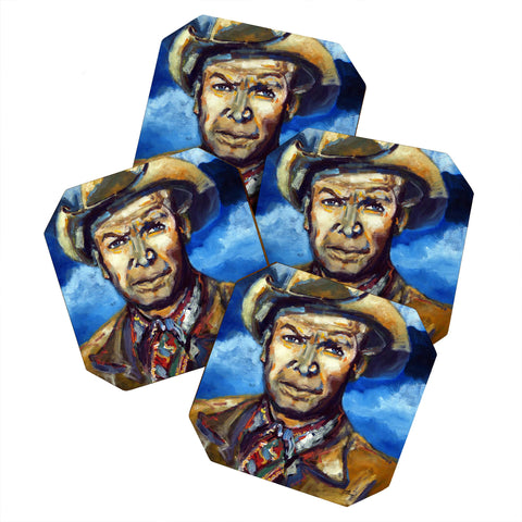 Ginette Fine Art Cowboy Coaster Set