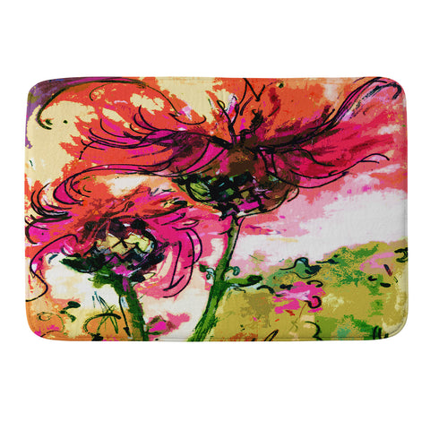 Ginette Fine Art Crazy Wildflowers Memory Foam Bath Mat