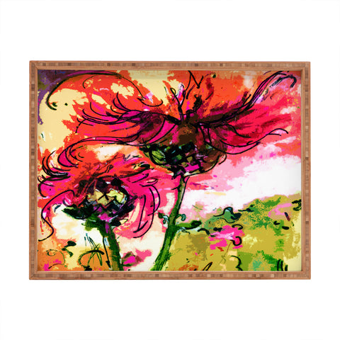 Ginette Fine Art Crazy Wildflowers Rectangular Tray