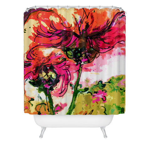 Ginette Fine Art Crazy Wildflowers Shower Curtain