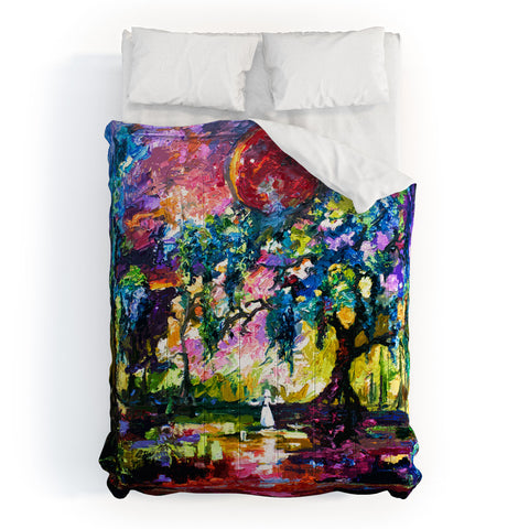 Ginette Fine Art Crimson Moon In Savannah Comforter