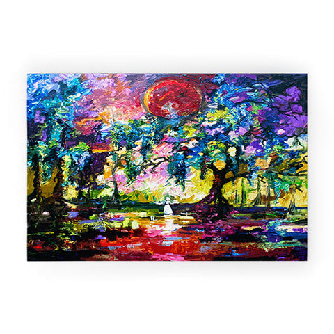 Ginette Fine Art Crimson Moon In Savannah Welcome Mat