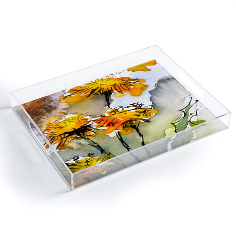 Ginette Fine Art Dandelions Acrylic Tray