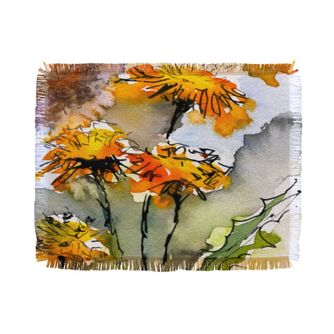Ginette Fine Art Dandelions Throw Blanket