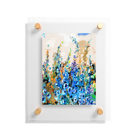 Ginette Fine Art Delphiniums Jardin Bleu Floating Acrylic Print