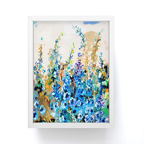 Ginette Fine Art Delphiniums Jardin Bleu Framed Mini Art Print