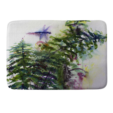 Ginette Fine Art Dragonflies and Fern Memory Foam Bath Mat