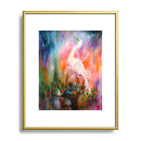 Ginette Fine Art Egret Dreams Metal Framed Art Print