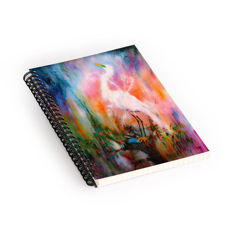 Ginette Fine Art Egret Dreams Spiral Notebook