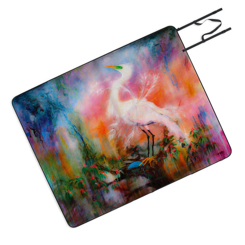 Ginette Fine Art Egret Dreams Picnic Blanket
