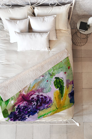 Ginette Fine Art Elder Berries Wild Fruit 2 Fleece Throw Blanket