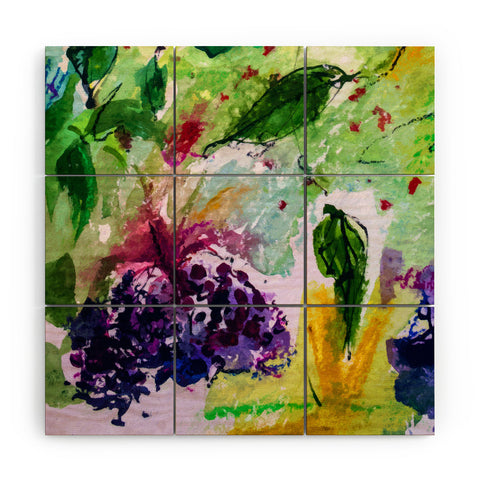 Ginette Fine Art Elder Berries Wild Fruit 2 Wood Wall Mural