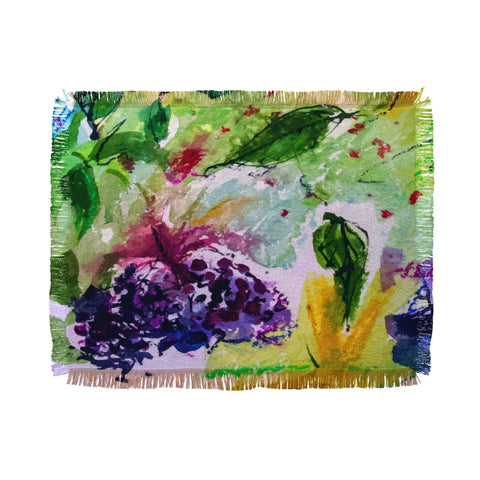 Ginette Fine Art Elder Berries Wild Fruit 2 Throw Blanket