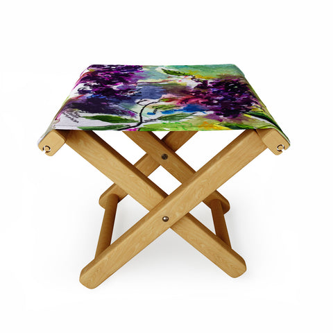 Ginette Fine Art Elder Berries Wild Fruit Folding Stool