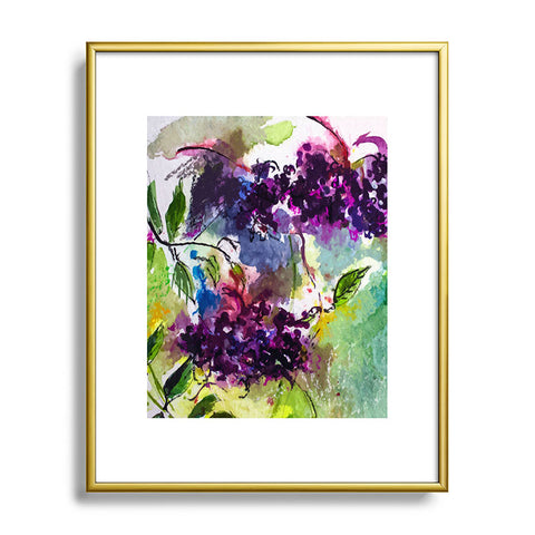 Ginette Fine Art Elder Berries Wild Fruit Metal Framed Art Print