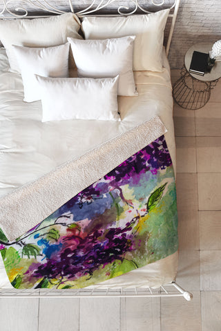 Ginette Fine Art Elder Berries Wild Fruit Fleece Throw Blanket