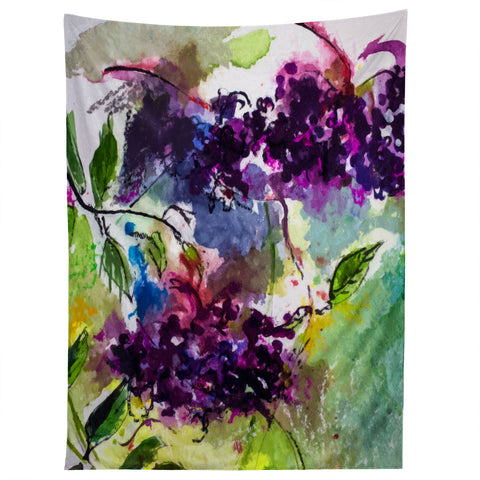 Ginette Fine Art Elder Berries Wild Fruit Tapestry