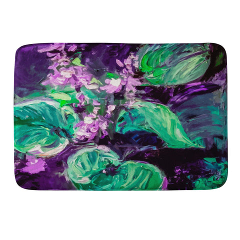Ginette Fine Art Enigmatic Hosta Memory Foam Bath Mat