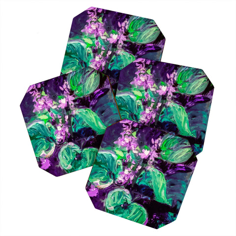 Ginette Fine Art Enigmatic Hosta Coaster Set